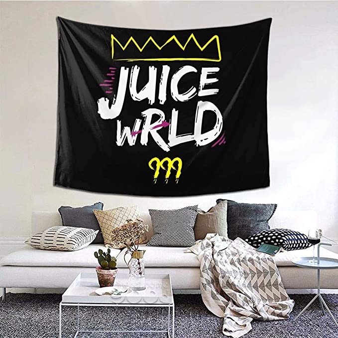 Hengtaichang Jui-ce Wrld Tapestry Wall Hanging Tapestries 3D Printing Blanket Wall Art for Living Room Bedroom Home Decor 