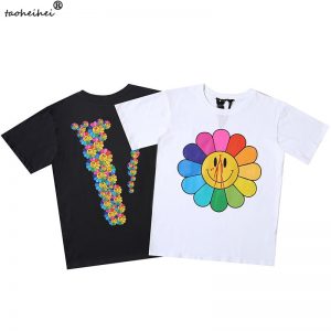 VLONE Sun Flower Smiley Smile Face Shirt - JWM1809