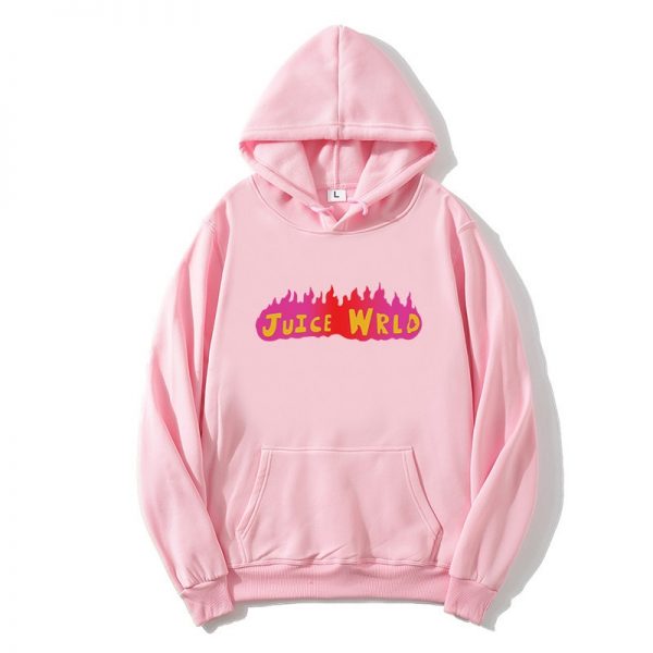 2020 red flame J UICEWrld hoodie sweatshirt juice wrld juice wrld juicewrld trap rap rainbow trouble 3 - Juice Wrld Store