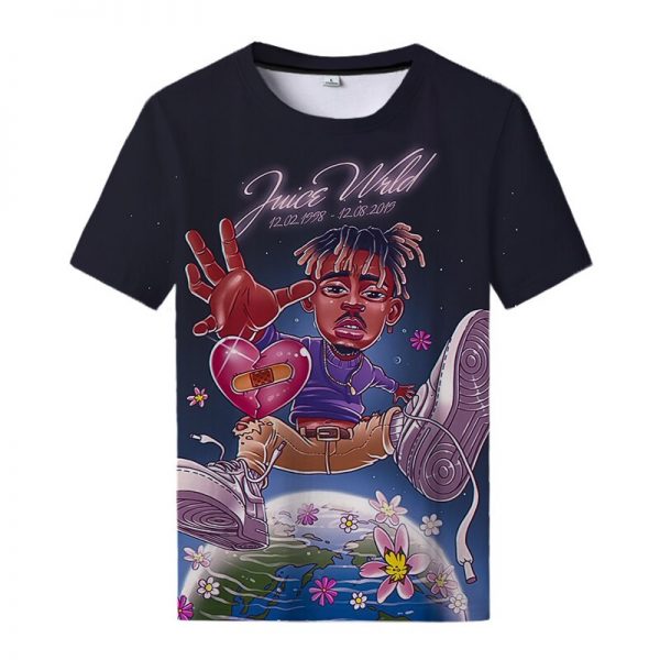 Juice Wrld 3D Print T Shirt Rapper Hip Hop Streetwear Trap Rap Men Women Fashion O 2 - Juice Wrld Store