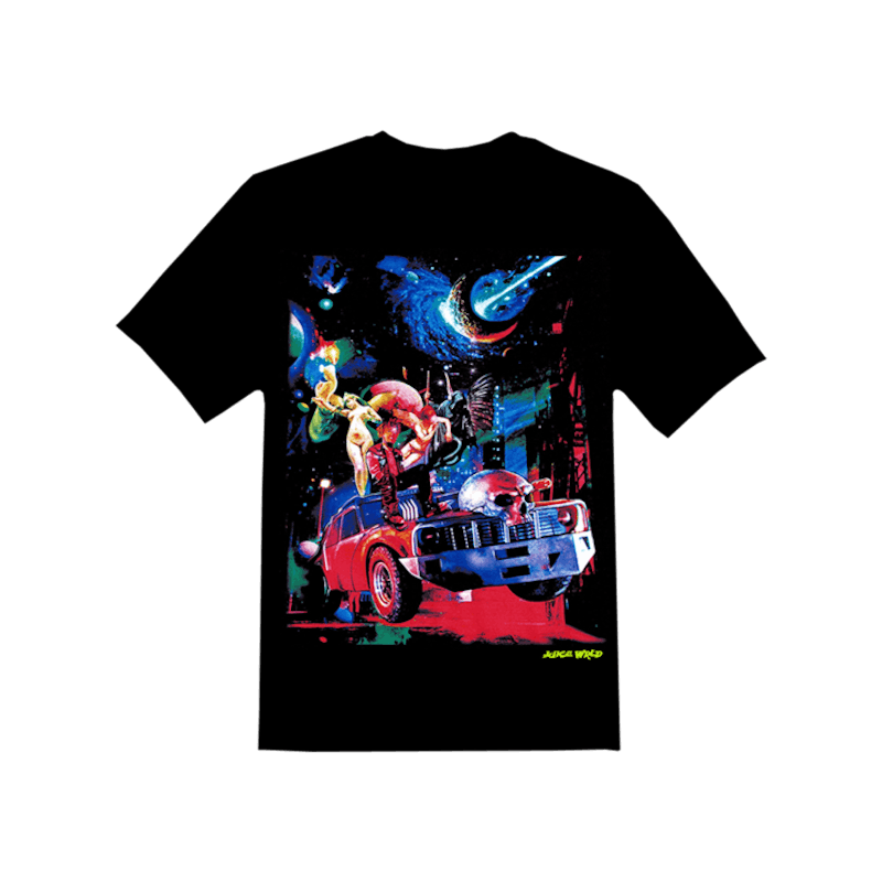 Juice Wrld x Vlone Cosmic Racer T Shirt Black 2 - Juice Wrld Store