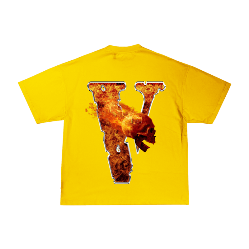 Juice Wrld x Vlone Inferno Tee Yellow - Juice Wrld Store